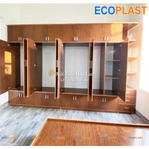 Tủ Nhựa Đài Lan Lớn Ecoplast Màu Vân Gỗ Cao Cấp Nội Thất Hòa Lan 0944.768.382 8C2NEC
